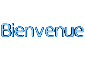 Gif animé bienvenue bleu